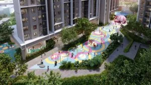 exsim-ciq-project-causewayz-sqaure-jbcc-tower-b-c-d-brixton-coven-dover-tower-facilities-podium-multi-generation-play Multi-generation playground at Causewayz Square @ JBCC, offering activity areas for kids, adults, and seniors, supporting active family lifestyles within a safe community environment.